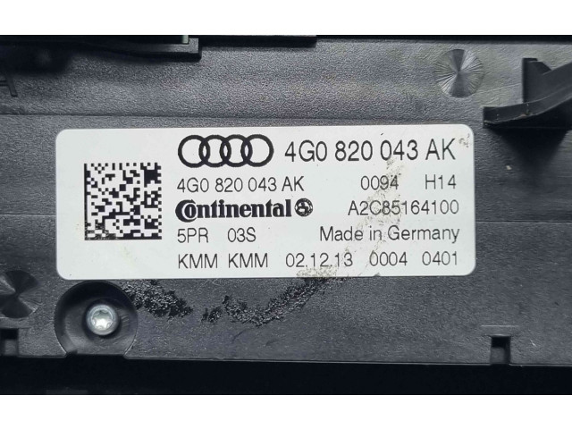 Блок управления климат-контролем 4G0820043AK   Audi A7 S7 4G