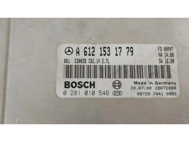 Řídící jednotka A6121531779, CENTRALITAMOTORUCE Mercedes-Benz ML W163
