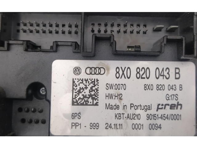 Блок управления климат-контролем 8X0820043B Audi A1