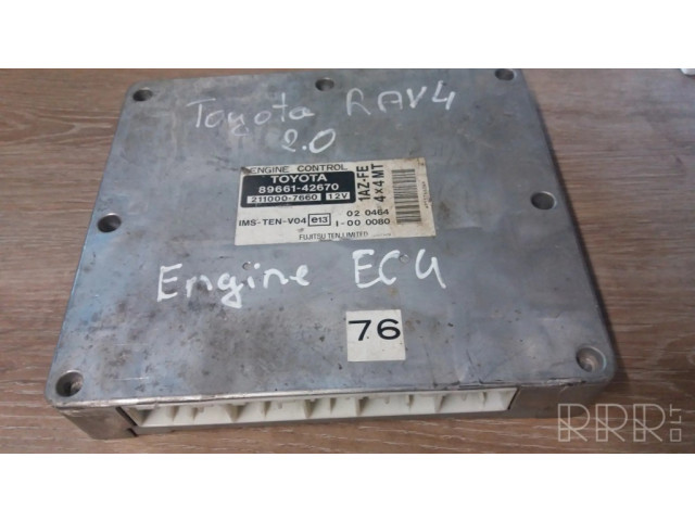 Řídící jednotka 8966182670, 2110007660 Toyota RAV 4 (XA20) 2002