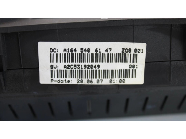 Панель приборов A1645406147   Mercedes-Benz ML W164       