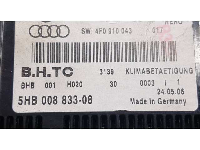 Блок управления климат-контролем 4F1820043AB, 5HB00883308 Audi A6 S6 C6 4F