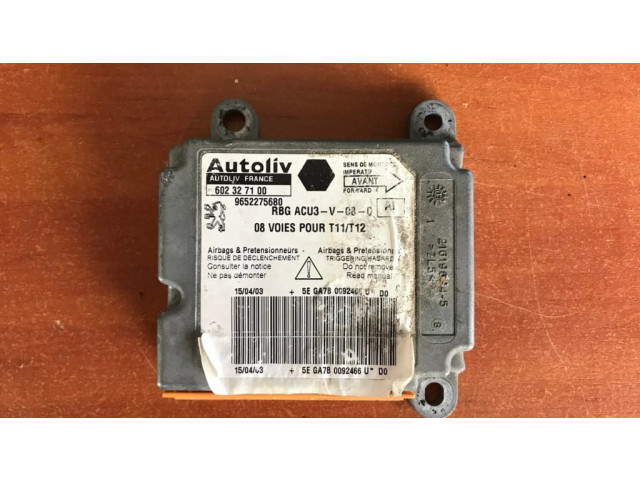 Блок подушек безопасности 9652275680, 602327100 Peugeot 206