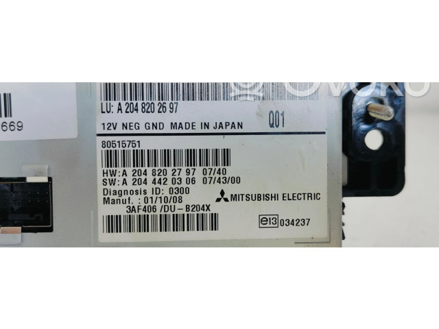 Дисплей    A2048202697   Mercedes-Benz GLK (X204)