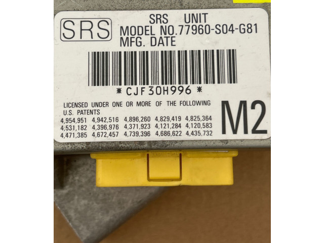 Блок подушек безопасности 77960S04G81, CJF30H996 Honda Stream