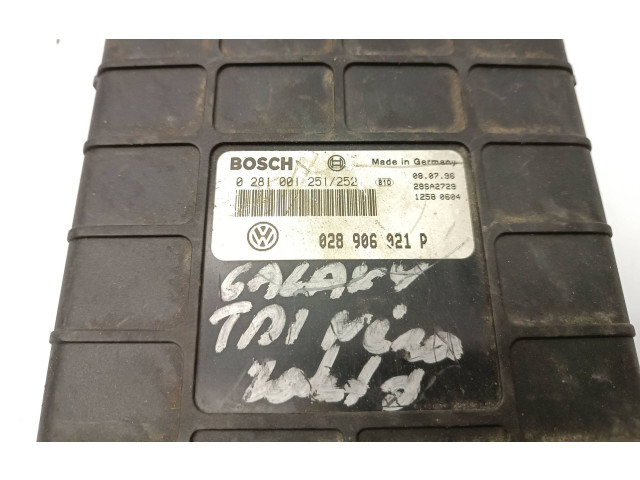 Блок управления двигателя 028906021P, 0281001251   Ford Galaxy