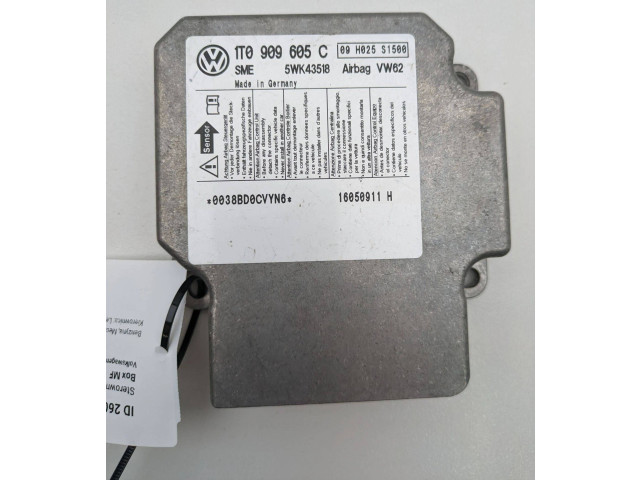 Блок подушек безопасности 1T0909605C, 09H025S1500 Volkswagen Touran I