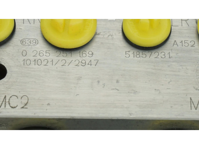 Jednotka ABS 51857231, 0265251169 Fiat Doblo 2010