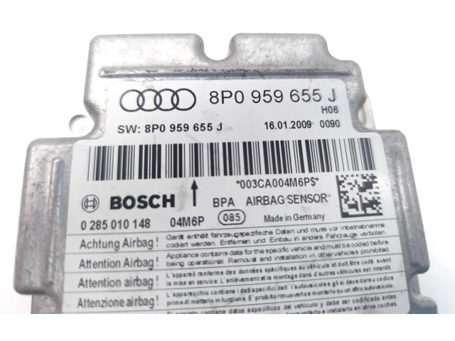 Блок подушек безопасности 8P0959655J, 0285010148   Audi A3 S3 8P