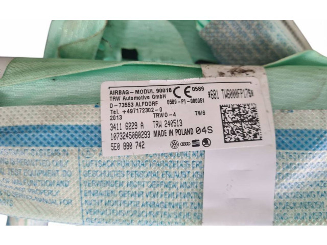 Боковая подушка безопасности 5E0880742, 34116229A   Skoda Octavia Mk3 (5E)