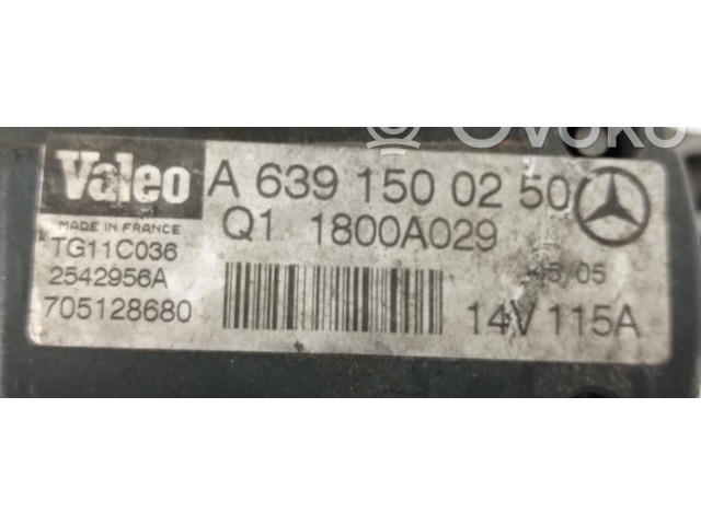 Генератор A6391500250 Mitsubishi Colt CZ3