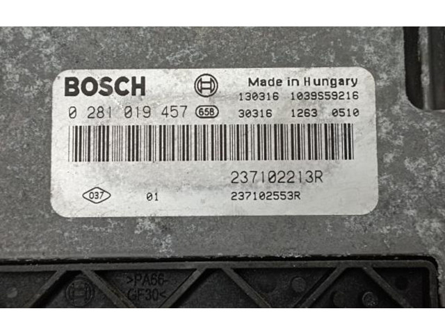 Блок управления двигателя 237102213R, 0281019457 Dacia Logan II