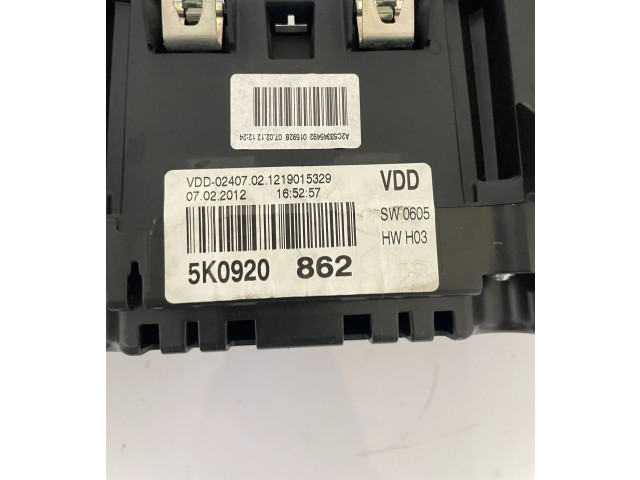 Панель приборов 5K0920862, 1219015329 Volkswagen Golf VI