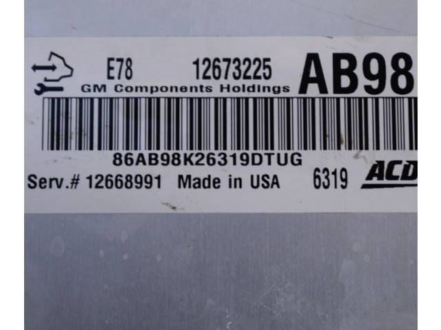 Řídící jednotka 12673225 Opel Zafira C 2016