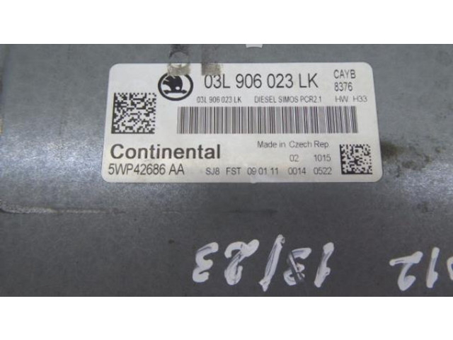 Блок управления двигателя 03L906023LK, 5WP42686AA   Skoda Fabia Mk2 (5J)