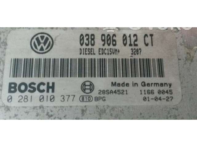 Řídící jednotka 038906012CT, 0281010377 Volkswagen Polo III 6N 6N2 6NF 2001