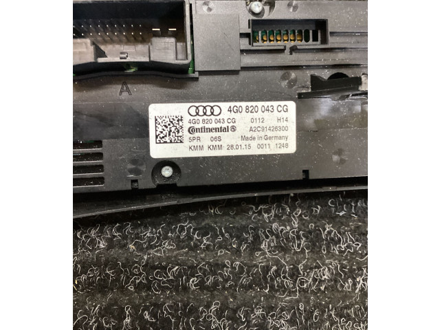 Блок управления климат-контролем 4G0820043CG, A2C91426300   Audi A6 S6 C7 4G