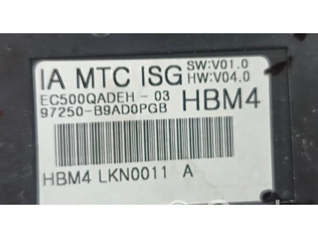 Блок управления климат-контролем 97250-B9AD0 Hyundai i10