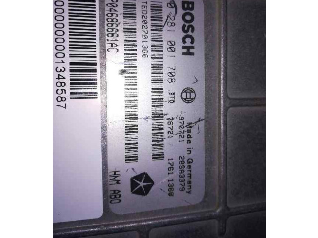 Řídící jednotka 0281001708   Chrysler Grand Voyager II 1989