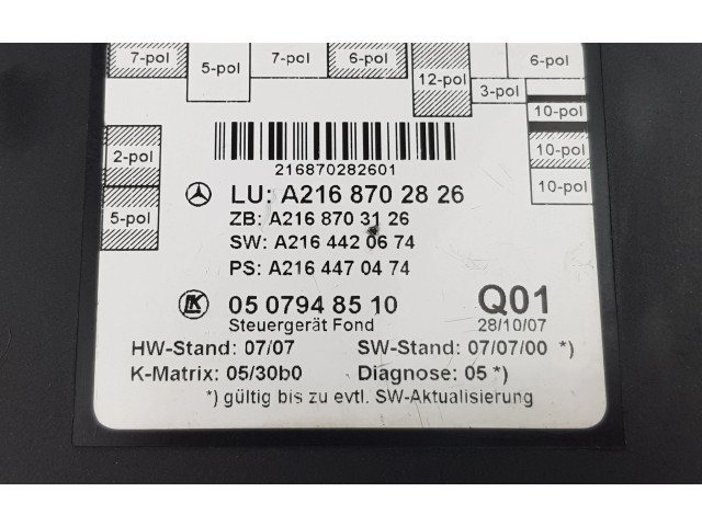 Блок комфорта    Mercedes-Benz CL C216   