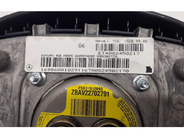 Подушка безопасности водителя 91618289940, ET4082450217 Mercedes-Benz A W169