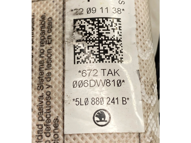 Подушка безопасности в сиденье 5L0880241B, 22091138 Skoda Yeti (5L)