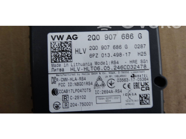 Датчик слепых зон 2Q0907686G Skoda Octavia Mk4