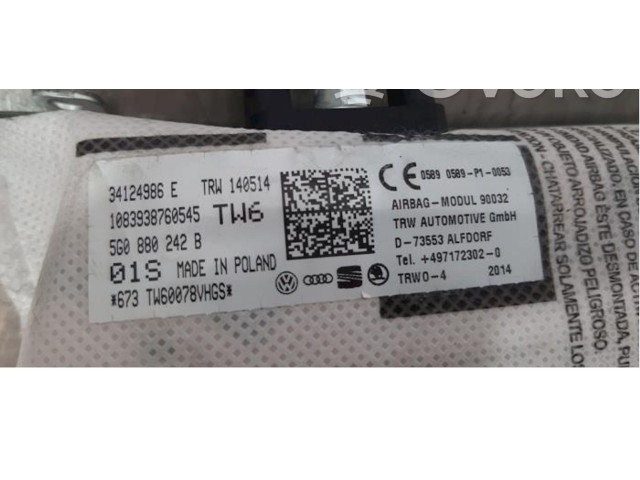 Подушка безопасности двери 34124986E, 5G0880242B Volkswagen Golf VII