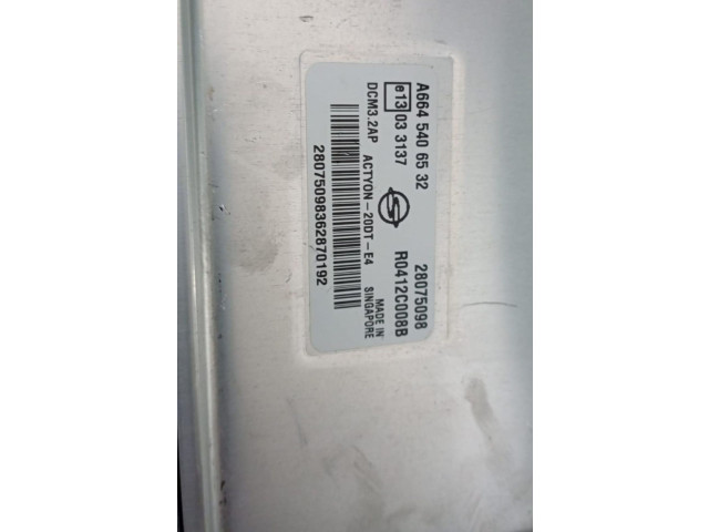 Блок управления двигателя A6645406532, 664951 SsangYong Actyon