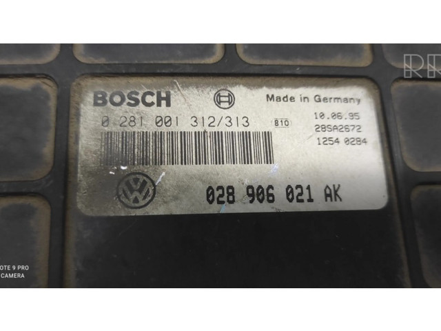 Блок управления двигателя 0281001312, 028906021AK   Audi 80 90 S2 B4