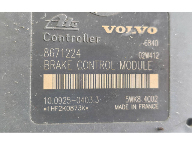 Блок АБС 10092504033, 8671224   Volvo  V70  2000 - 2004 года