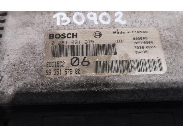 Блок управления двигателя 96351576225 Peugeot 306