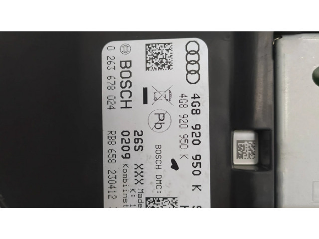 Панель приборов 4G8920950K, 0263678024   Audi A6 C7       