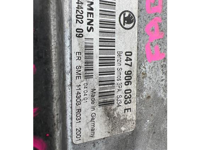 Блок управления 047906033E, 047906033E Skoda Fabia Mk1 (6Y)