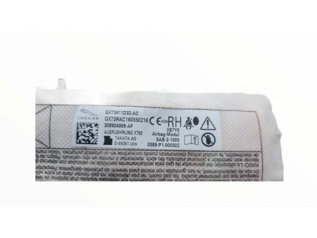 Подушка безопасности в сиденье GX73611D32AC Jaguar F-Pace