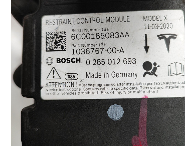 Блок подушек безопасности 103676700A, 0285012693 Tesla Model X