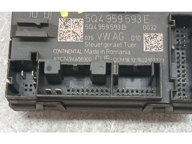 Блок управления климат-контролем 5q4959593e, 5q4959593b   Skoda Superb B8 (3V)