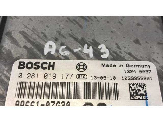 Блок управления двигателя 896610ZG30, 0281019177 Toyota Auris E180