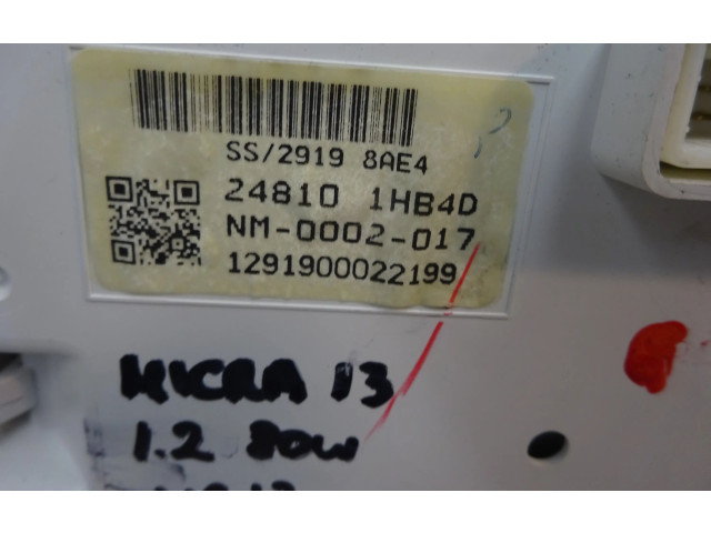 Přístrojová deska  Nissan Micra C+C 2013 248101HB4D  