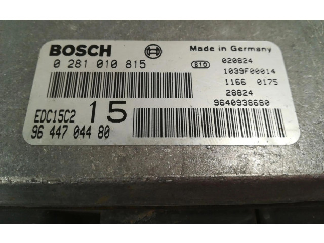 Блок управления двигателем Блок управления 9644704480   Peugeot Expert