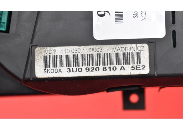 Панель приборов 3U0920810A, 3U0920810A Skoda Superb B5 (3U)
