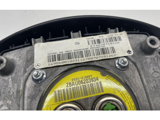 Подушка безопасности водителя 91618289940, 91618289940   Mercedes-Benz A W169