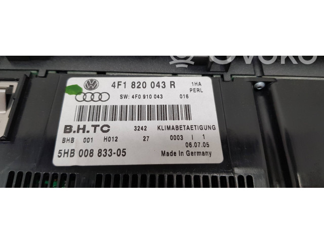 Přístrojová deska  Audi A6 S6 C6 4F 2007 4F1820043R, 4F0910043  