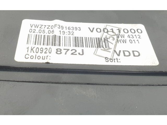 Панель приборов 1K0920872J, 1K0920872J Volkswagen Golf Plus