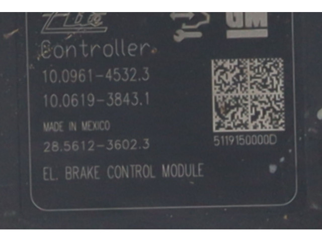 Jednotka ABS 13379599 Opel Zafira C 2012