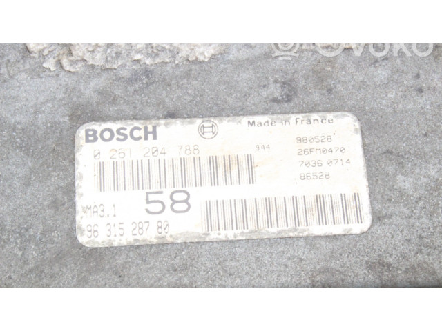 Řídící jednotka 9631528780, 0261204788 Citroen Saxo 2003