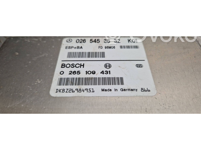 Řídící jednotka A0265450532, A1661402100 Mercedes-Benz A W168 1999