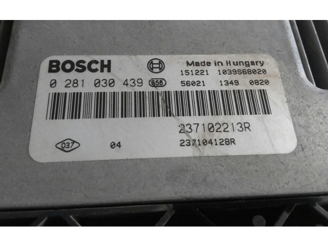 Блок управления двигателя 237102213R, 0281030439 Dacia Dokker