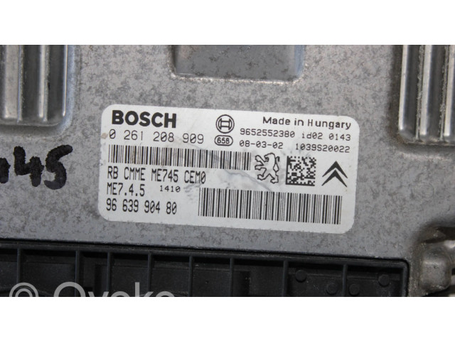 Řídící jednotka 9663990480, 0261208909 Peugeot 307 CC 2007