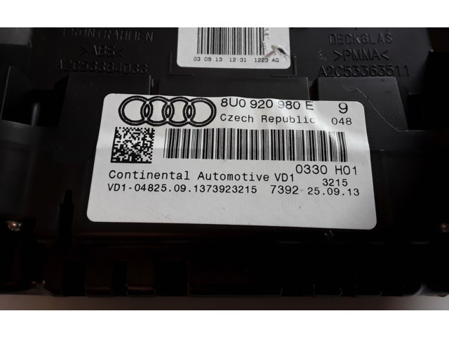 Панель приборов 8U0920980E Audi Q3 8U
